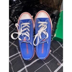 Converse All Star Blue Low Top Sneakers Classic Canvas Shoes size 2